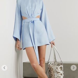 NWT Bondi Born Komodo cut out linen dress in powder blue